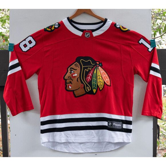 Fanatics NWT #18 Chicago Blackhawks NHL Breakaway Jersey Red‎ Size L - Picture 1 of 11